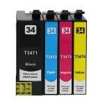FULLBOX 4-pak TUSZ do EPSON 34XL T3471 T3472 T3473 T3474 WorkForce Pro WF3720 WF3725 - 3