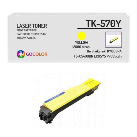 Toner do KYOCERA TK570Y ECOSYS P7035 cdn FSC5400 DN Yellow 1T02HGAEU0 zamiennik