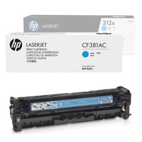 HP oryginalny toner CF381AC 312AC Color LaserJet Pro MFP M476 2,7K cyan