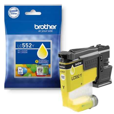 Brother oryginalny Tusz LC552Y MFC-J3660DW MFC-J3960DW Yellow