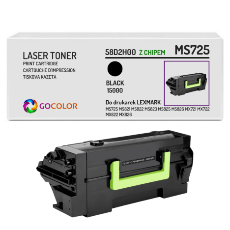 Toner do LEXMARK 58D2H00 MS725 MS821 15.0K black zamiennik