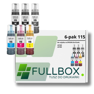 FULLBOX 6-pak Tusz do EPSON 115 T07C1 T07D1 T07D2 T07D3 T07D4 T07D5
