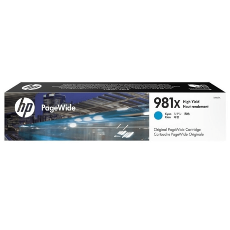 HP oryginalny Tusz L0R09A 981X cyan