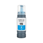 Tusz do EPSON 115 T07D2 C13T07D24A EcoTank L8160 L8180 70.0ml cyan zamiennik - 3