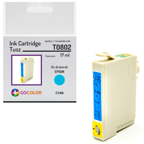 Tusz do EPSON T0802 Cyan Zamiennik
