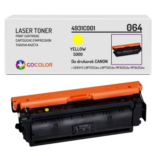 Toner do CANON 064Y 4931C001 iSENSYS MF832Cdw LBP722cdw yellow Zamiennik 5.0K