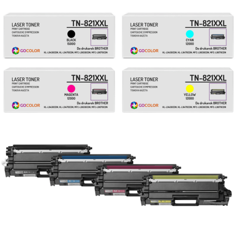 4 X Toner do BROTHER TN821XXL MFC-L9630CDN MFC-L9430CDN CMYK zamiennik