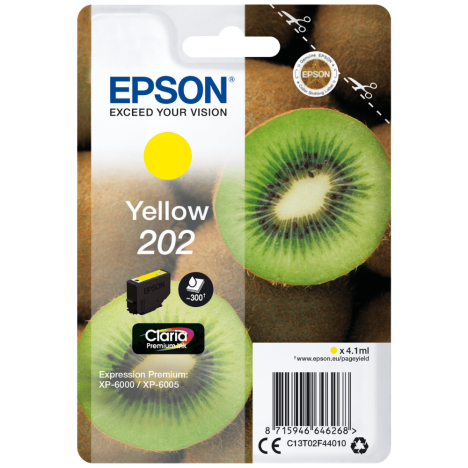 Epson oryginalny tusz T02F4 202 yellow