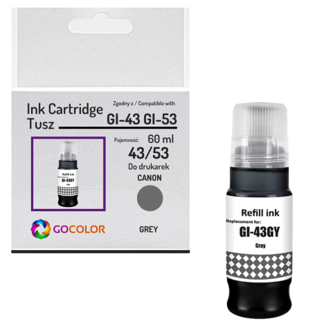 Tusz do CANON GI43GY GI53GY grey zamiennik
