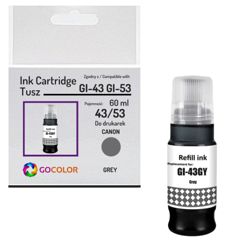 Tusz do CANON GI43GY GI53GY grey zamiennik