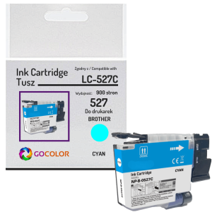 Tusz do BROTHER LC527C MFC-J4350DW MFC-J4550DW 0.9K cyan zamiennik