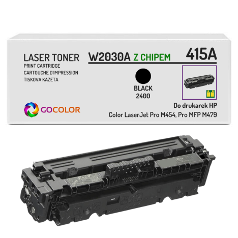 Toner do HP W2030A 415A LaserJet Pro M454dn MFP M479dn Black z CHIPEM zamiennik 2.4K