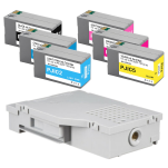 6 X TUSZ do EPSON PJIC1 PJIC2 PJIC3 PJIC4 PJIC5 PJIC6 ( PJIC7 ) + pojemnik na TUSZ PJMB100 Zamiennik 32.2ml/31.5 ml - 3