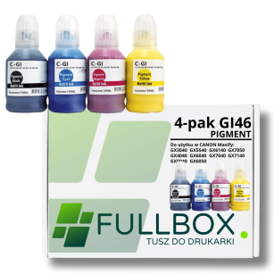 FULLBOX 4-pak Tusz do CANON GI46PGBK GI46C GI46M GI46Y Pigment