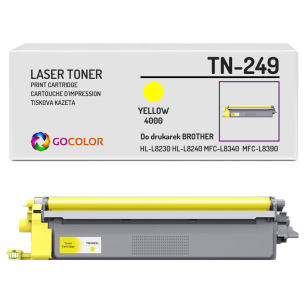 Toner do BROTHER TN249 Y HL-L8230 HL-L8240 MFC-L8340 MFC-L8390 Yellow Zamiennik 4,0K