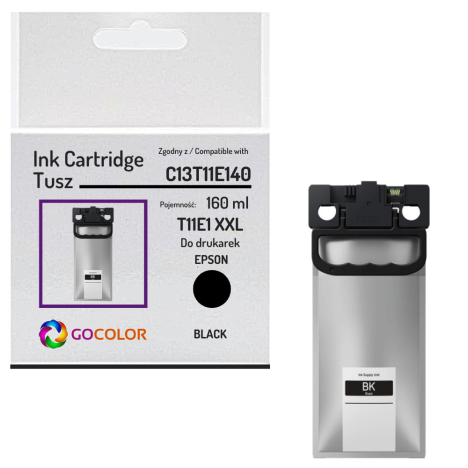 Tusz do EPSON T11E1 XXL C13T11E140 WorkForce WF-C5390 WF-C5890 160.0ml 10.0K black zamiennik