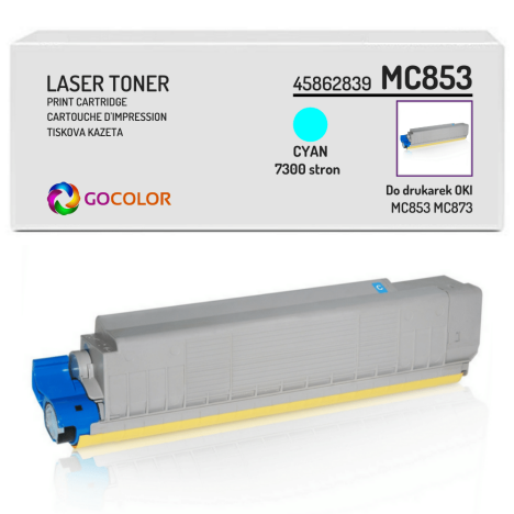 Toner do OKI MC853 MC873 dn, dnc, dnct, dnv, dnx, 45862839 Cyan zamiennik