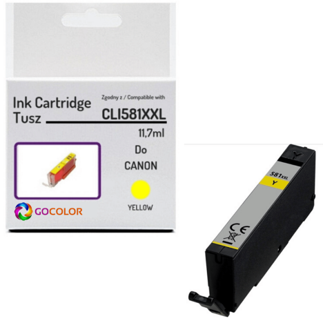 Tusz do CANON CLI581XXL 1997C001 Yellow 100 % nowy zamiennik