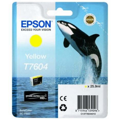 Epson oryginalny tusz T7604 C13T76044010 yellow
