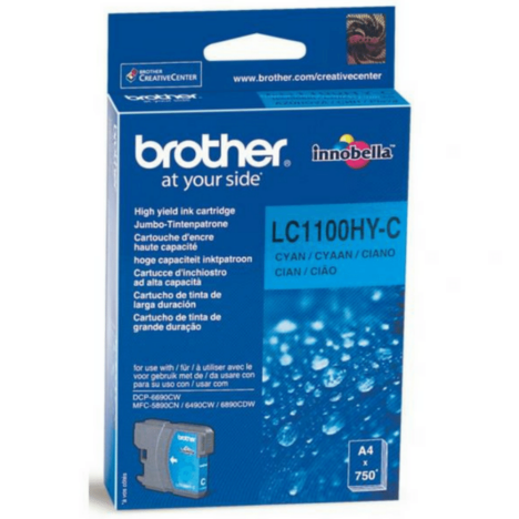 Brother oryginalny Tusz LC1100HYC cyan high capacity