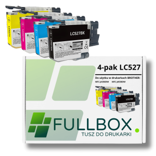 FULLBOX 4-pak tusz do BROTHER LC527BK LC527C LC527M LC527Y