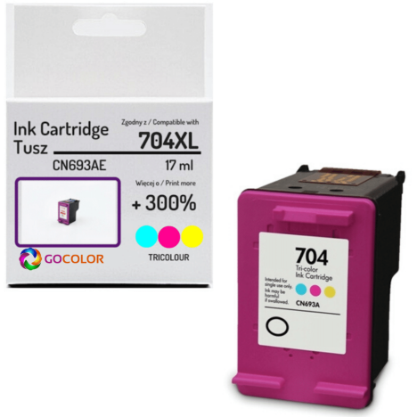 Tusz do HP CN693AE 704XL Kolorowy Zamiennik