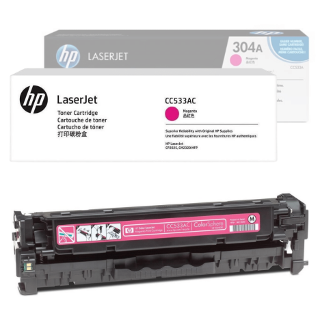 HP oryginalny toner CC533AC 304AC Color LaserJet CP2025 CM2320 2,8K magenta