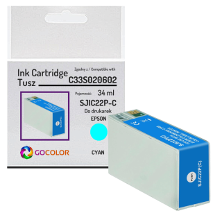 Tusz do EPSON SJIC22P-C C33S020602 ColorWorks C3500 34.0ml cyan zamiennik
