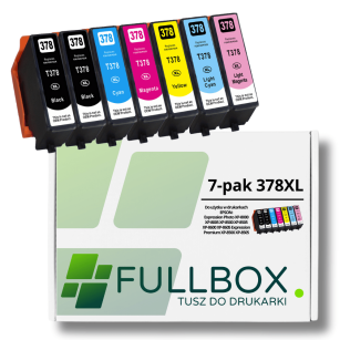 FULLBOX 7-pak tusz do EPSON 378XL T3791 T3792 T3793 T3794 T3795 T3796 Expression Photo XP8600