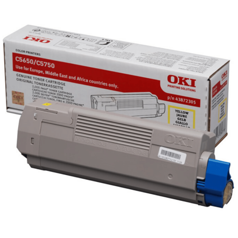 EOL OKI oryginalny toner C5650 C5750 n, dn, 43872305 yellow