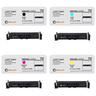 4 x Toner do CANON T12 imageFORCE C1333 CMYK z CHIPEM zamiennik 7.4K/3x5.3K