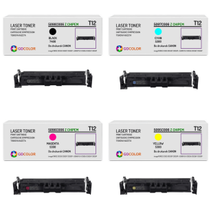 4 X TONER do CANON T12 imageFORCE C1333 CMYK z CHIPEM zamiennik 7.4K/3x5.3K