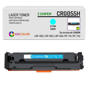 Toner do CANON CRG055H 3019C002 iSENSYS MF743Cdw MF744Cdw Cyan z CHIPEM zamiennik 5.9K