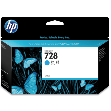 HP oryginalny Tusz F9J67A 728 cyan