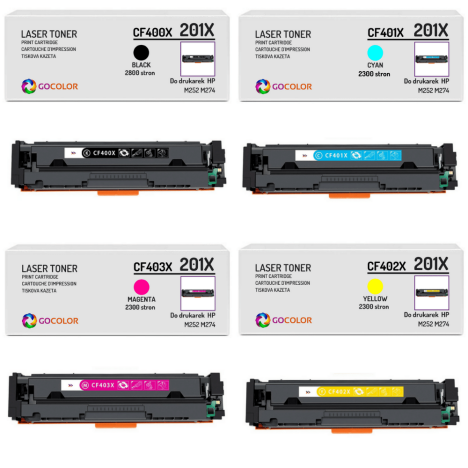4 X TONER do HP CF400X CF401X CF402X CF403X 201X Zamiennik