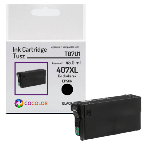 Tusz do EPSON 407XL T07U1 C13T07U140 WorkForce Pro WF4745DTWF black Zamiennik 45.0ml