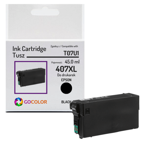 Tusz do EPSON 407XL T07U1 C13T07U140 WorkForce Pro WF4745DTWF black Zamiennik 45.0ml