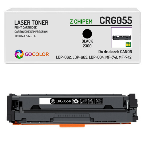 Toner do CANON CRG055 3016C002 iSENSYS MF743Cdw MF744Cdw Black z CHIPEM zamiennik 2.3K