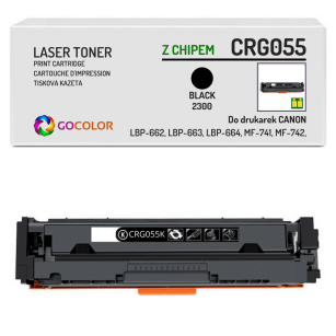 Toner do CANON CRG055 3016C002 iSENSYS MF743Cdw MF744Cdw Black z CHIPEM zamiennik 2.3K