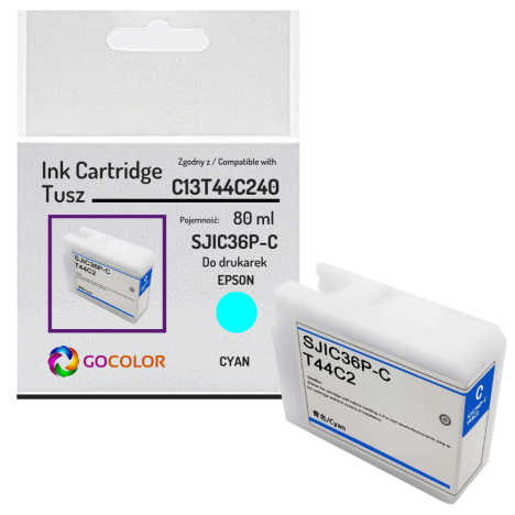 Tusz do EPSON SJIC36P-C C13T44C240 ColorWorks C6000 C6500 80.0ml cyan zamiennik