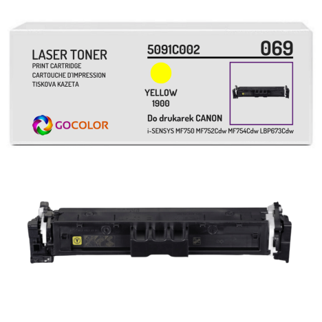 Toner do CANON 069Y 5091C002 iSENSYS MF750 MF752Cdw MF754Cdw LBP673Cdw yellow Zamiennik 1.9K