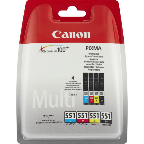 Canon oryginalny tusz CLI551 6509B009 black / cyan / magenta / yellow 4-pak