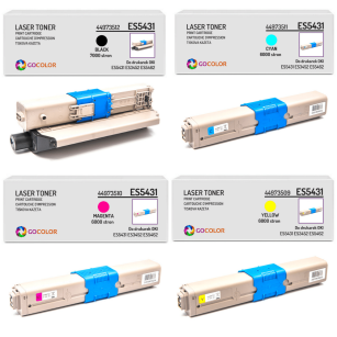4 X TONER do OKI ES5431, ES3452, ES5462, 44973512, 44973511, 44973510, 44973509, zamiennik