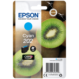 Epson oryginalny tusz T02F2 202 cyan