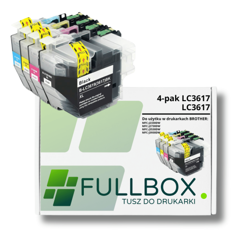 FULLBOX 4-pak tusz do BROTHER LC3617BK LC3617C LC3617M LC3617Y