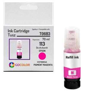 Tusz do EPSON 113 T06B3 C13T06B340 EcoTank ET16150 ET16600 ET5150 Pigment Magenta 70 ml.