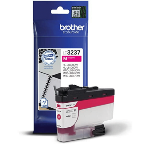 Brother oryginalny Tusz LC3237M magenta