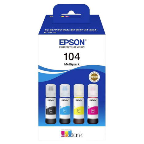 Epson oryginalny tusz 104 T00P6 C13T00P640 4-pak CMYK