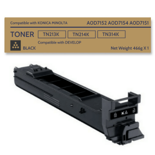 Toner do KONICA MINOLTA TN213K TN214K TN314K Black Bizhub C200 Develop Ineo 203+