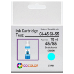Tusz do CANON GI45C GI55C cyan zamiennik - 2